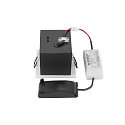 SLV Indbygnings loftlampe KADUX SINGLE firkantet IP20, sort, hvid d�mpbar