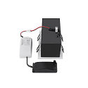 SLV Indbygnings loftlampe KADUX DOUBLE firkantet IP20, sort, hvid d�mpbar