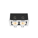 SLV Indbygnings loftlampe KADUX DOUBLE firkantet IP20, sort, hvid d�mpbar