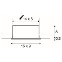 SLV Indbygnings loftlampe KADUX DOUBLE firkantet IP20, sort, hvid d�mpbar