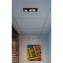 SLV Indbygnings loftlampe KADUX TRIPLE firkantet IP20, sort d�mpbar