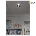 SLV ceiling recessed luminaire KADUX TRIPLE square IP20, black dimmable