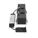 SLV Indbygnings loftlampe KADUX TRIPLE firkantet IP20, sort, hvid d�mpbar