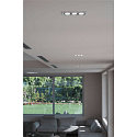 SLV Indbygnings loftlampe KADUX TRIPLE firkantet IP20, sort, hvid d�mpbar