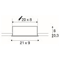 SLV Indbygnings loftlampe KADUX TRIPLE firkantet IP20, sort, hvid d�mpbar