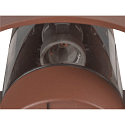 SLV outdoor wall luminaire PHOTONI half round, conical E27 IP65, black matt dimmable