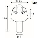 SLV Udendrs stativlampe PHOTONI 45 konisk E27 IP55, rust dmpbar