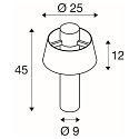 SLV outdoor floor lamp PHOTONI 45 impact resistant, conical E27 IP65, rust dimmable