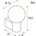 SLV wall luminaire VARYT round E14 IP44, chrome