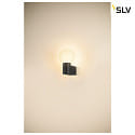 SLV wall luminaire VARYT round E14 IP44, black