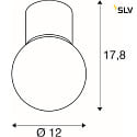 SLV Loftlampe VARYT rund E14 IP44, kobber