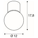 SLV Loftlampe VARYT rund E14 IP44, sort