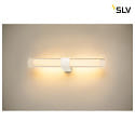 SLV wall luminaire LYGANT DOUBLE IP44, white