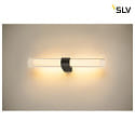 SLV wall luminaire LYGANT DOUBLE IP44, black