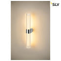 SLV wall luminaire LYGANT DOUBLE IP44, chrome