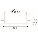 ceiling recessed luminaire NEW TRIA� 75 XL round GU10 IP20, white
