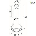 SLV Standerlampe S-TUBE 32 GU10 IP65, sort