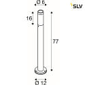 SLV Standerlampe S-TUBE 75 GU10 IP65, sort