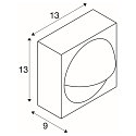 SLV Udend�rs wall luminaire LID I SINGLE firkantet, drejelig, CCT Switch IP65, antracit, mat d�mpbar