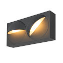 V�glampe LID I DOUBLE firkantet, drejelig, CCT Switch IP65, antracit, mat d�mpbar