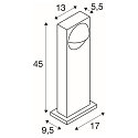 SLV Standerlampe LID I 45 SINGLE drejelig, CCT Switch IP65, antracit, mat d�mpbar