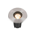 SLV floor recessed luminaire DASAR� S round, swivelling, passable, switchable IP67, stainless steel 