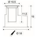 SLV floor recessed luminaire DASAR� S round, swivelling, passable, switchable IP67, stainless steel 