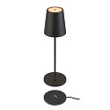SLV Batteri bordlampe VINOLINA TWO IP65, sort d�mpbar