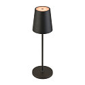SLV Batteri bordlampe VINOLINA TWO IP65, sort d�mpbar