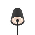 SLV Batteri bordlampe VINOLINA TWO IP65, sort d�mpbar