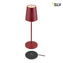 SLV battery table lamp VINOLINA TWO IP65, red dimmable