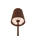 SLV Batteri bordlampe VINOLINA TWO IP65, rust d�mpbar