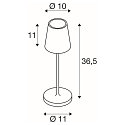 SLV Batteri bordlampe VINOLINA TWO IP65, lime gr�n d�mpbar
