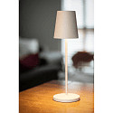 SLV battery table lamp VINOLINA TWO 3-CCT 3-fold, CCT Switch, with touch dimmer, conical, with charging station IP65