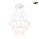 SLV pendant luminaire ONE FLAT TRIPLE IP20, white dimmable