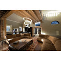 SLV pendant luminaire ONE FLAT TRIPLE IP20, brass, black dimmable