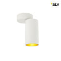 SLV Vg- og Loftlampe KAMI 1-flamme GU10 IP20, guld, hvid