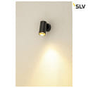 SLV wall and ceiling luminaire KAMI 1 flame GU10 IP20, black