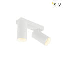 SLV Loftlampe KAMI DOUBLE 2-flammer GU10 IP20, hvid