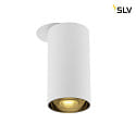 SLV Indbygnings loftlampe KAMI 1-flamme GU10 IP20, sort, hvid