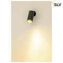SLV ceiling recessed luminaire KAMI 1 flame GU10 IP20, black