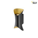 SLV outdoor wall luminaire MODELA UP/DOWN IP65, gold, black dimmable