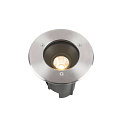 SLV floor recessed luminaire DASAR� M round, swivelling, DALI controllable, passable IP67, stainless steel dimmable