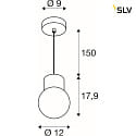 SLV pendant luminaire VARYT E14 IP20, brass