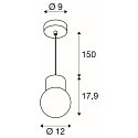 SLV Pendel VARYT E14 IP20, hvid