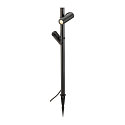 Jordspydslampe HELIA SLIM POLE DOUBLE IP65, sort