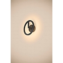 Udend�rs wall luminaire Q-RING SENSOR med sensor, omskiftelig IP54, sort 