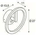 SLV outdoor wall luminaire Q-RING SENSOR with sensor, switchable IP54, white 