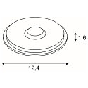 SLV floor recessed luminaire BIG PLOT round, surface-mounted version, without trim IP67, stainless steel 