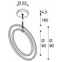 pendant luminaire ONE VERTICAL PD IP20, black dimmable